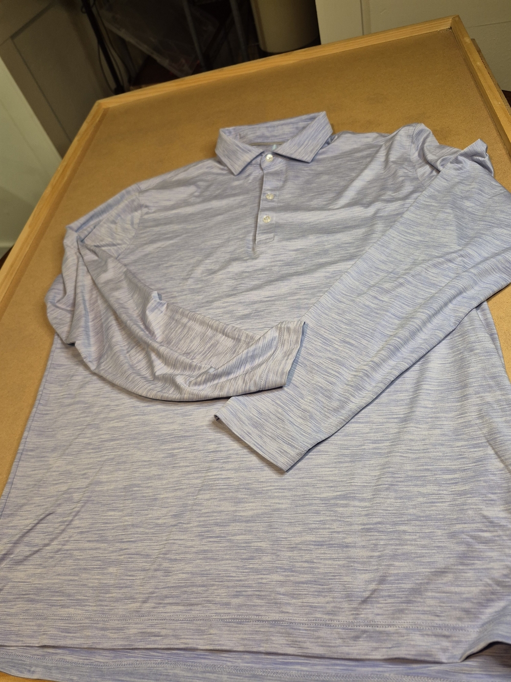 johnnie-O Heathered Lavender Long Sleeve Polo 4613/7
